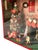 Red Vintage Handmade Christmas Diorama Shadow Box With Miniature Holiday Stocking by the Fire Scene. For Sale - Image 8 of 13