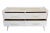 Mid-Century Modern Oyster Lacquered Chest of Drawers X Handles For Sale - Image 9 of 14