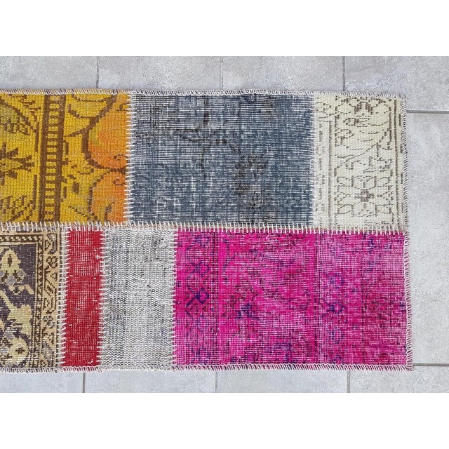 Vintage Oushak Handmade Runner For Sale - Image 9 of 10