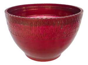 Modern Red and Pink Pottery Bowl