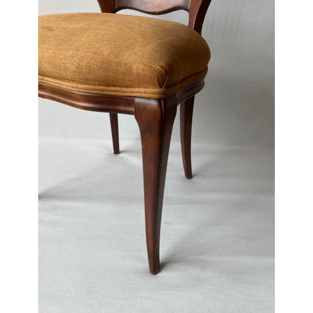 Antique Neoclassical Style Mahogany Lyre Back Accent Chair For Sale - Image 4 of 8