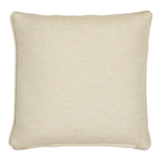 Country Linen Plain Piped Tapestry Cushion With Feather Filler - 45x45cm (18"x18") For Sale