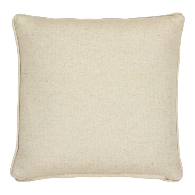 Country Linen Plain Piped Tapestry Cushion With Feather Filler - 45x45cm (18"x18") For Sale
