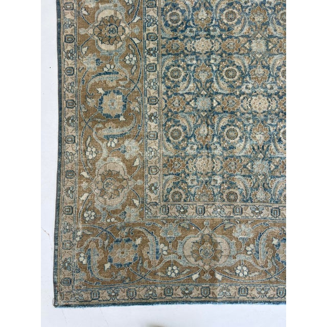 1940s Vintage Distressed Tabriz Rug Carpet -8'8 X 13'10 For Sale - Image 5 of 8