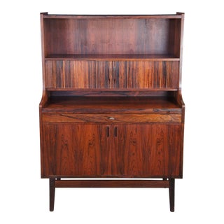 1960s Mid Century Modern Danish Rosewood Secretary Desk by Johannes Sorth for Bornholm For Sale