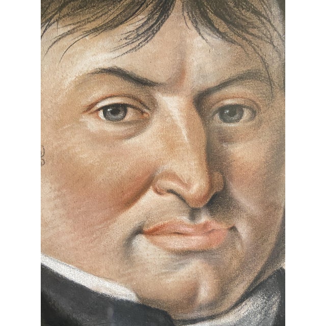 JANNIN, Portrait of a Gentleman, 1800s, Pastel For Sale - Image 6 of 9