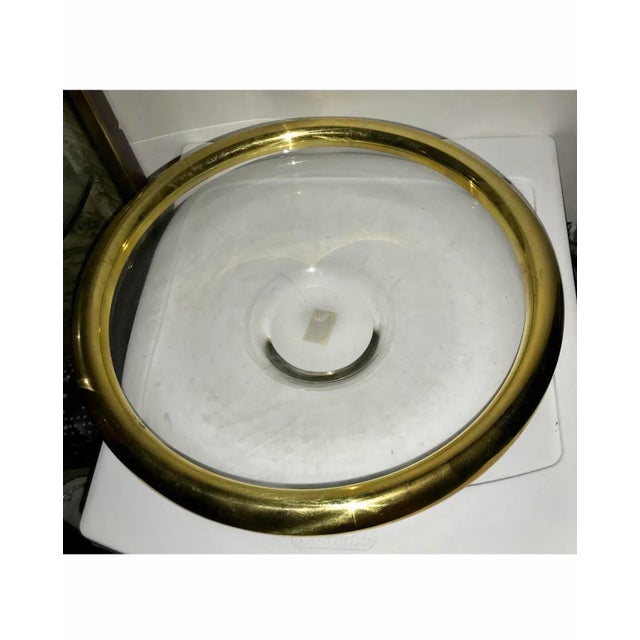 Vintage Lavorazione Artigiana a Mano Italian Large Glass Bowl For Sale - Image 10 of 13