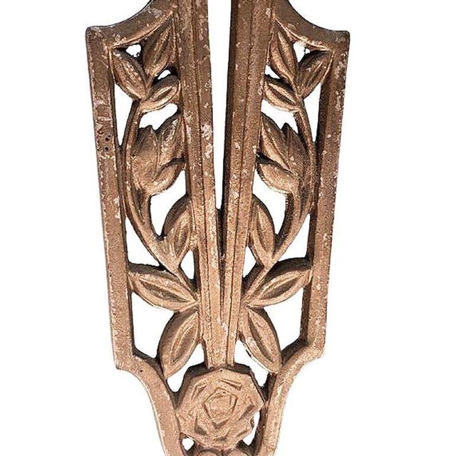 1930s Art Deco Brass Five Light Circular Chandelier by Markel For Sale In Los Angeles - Image 6 of 8