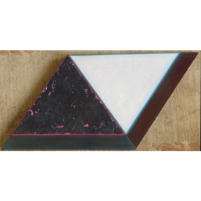 Artist: Tom Bolles (1953- ) Title: Triangles #3 & #4 Attempting to Mate Date: 1987 Medium: Acrylic and sand on shaped...