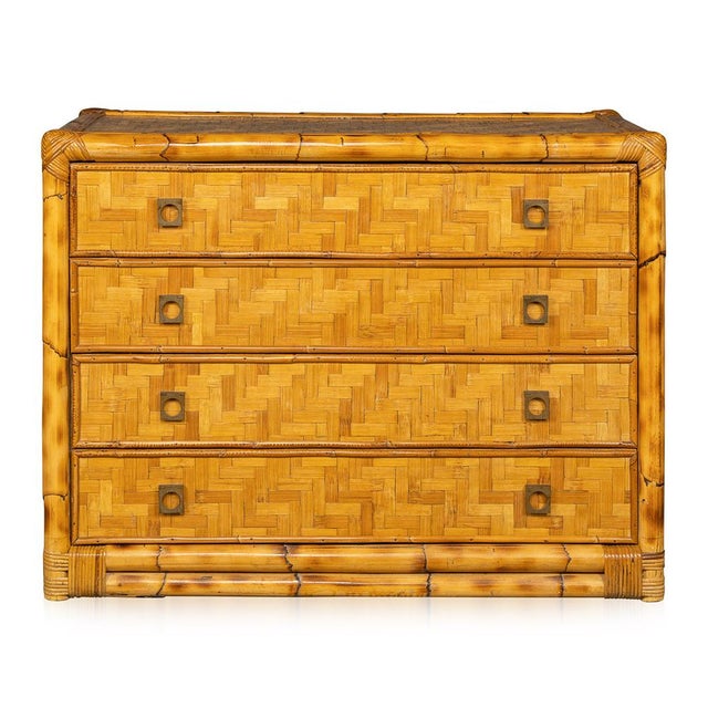 20th Century French Bamboo Chest of Drawers, 1970s For Sale - Image 16 of 16