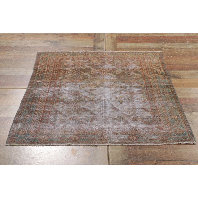 Textile Antique Persian Mahal Rug - 03'02 X 04'00 For Sale - Image 7 of 9