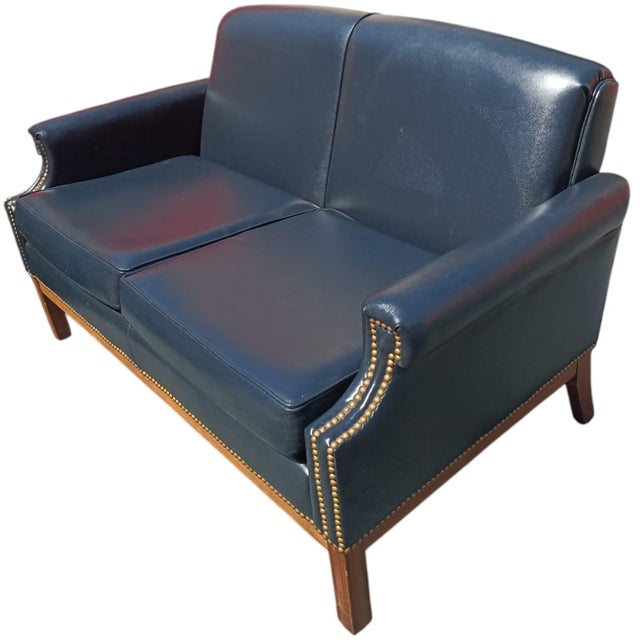 Own a Piece of History: The Rare Alma Desk Company Vintage Loveseat For Sale - Image 9 of 12