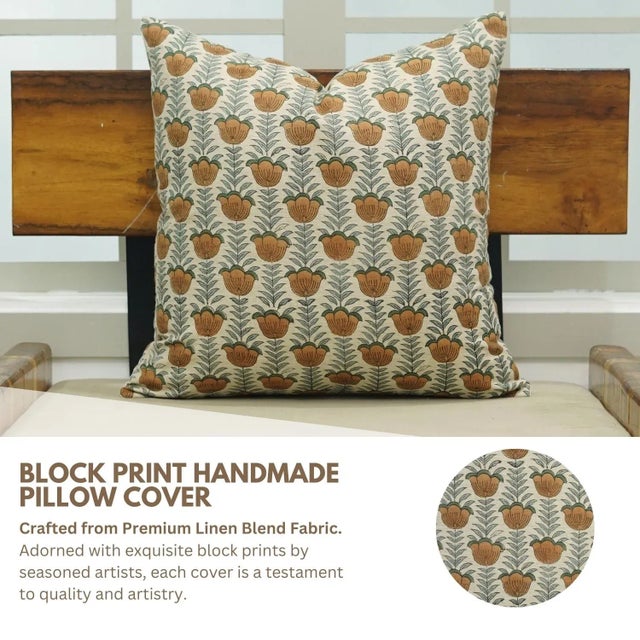 Infuse your space with peace, purity, and timeless beauty with the Fabdivine Lotus Print Cushion Cover. Featuring a hand...