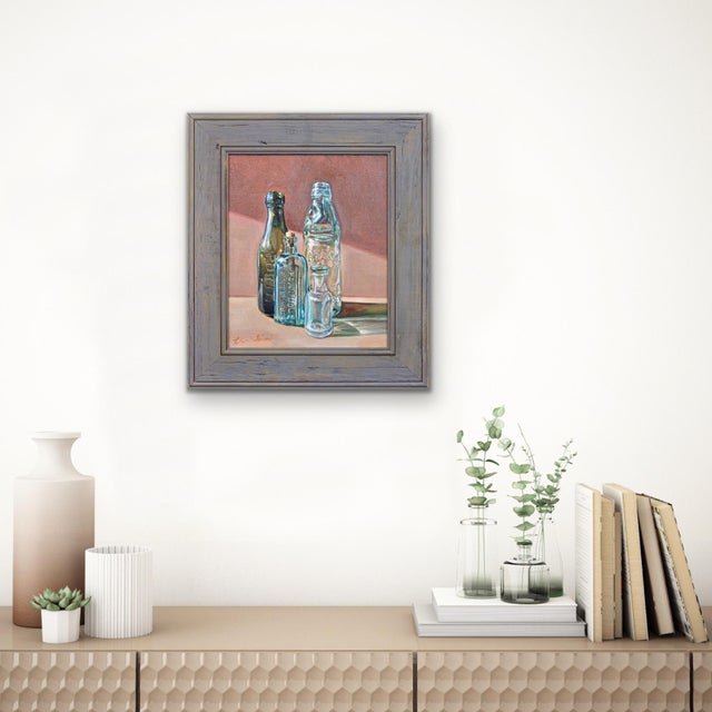 Elin Sian Blake, Chemist Shop Bottle, Oil Painting, 21st Century For Sale - Image 13 of 18