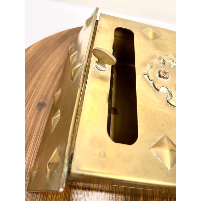 Antique Vintage Solid Brass Mailbox: Wallmount Letterbox For Sale - Image 14 of 14