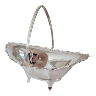 Sterling Silver Swing-Handle Basket from Joseph Rodgers & Sons, 1919 For Sale