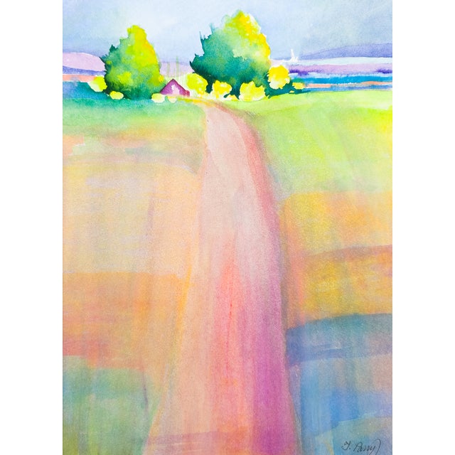 Why This Work Matters Hilltop #1 transforms a quiet country road into an inviting passage through color, distance, and...