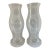 Etched Clear Glass Candle Hurricanes a Pair For Sale