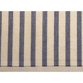 Old World Weavers Mascot Stripe Marine Blue Fabric Bolt For Sale