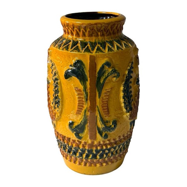 Pottery Model 960 Peacock Vase from Bay Keramik, West Germany For Sale - Image 3 of 6