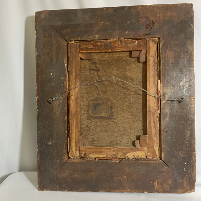 Signed Antique French Interior Oil Painting For Sale - Image 12 of 13