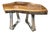 Late 20th Century One-of-a-Kind Live Edge Burl Wood Side Table With Sculptural Chrome Legs For Sale
