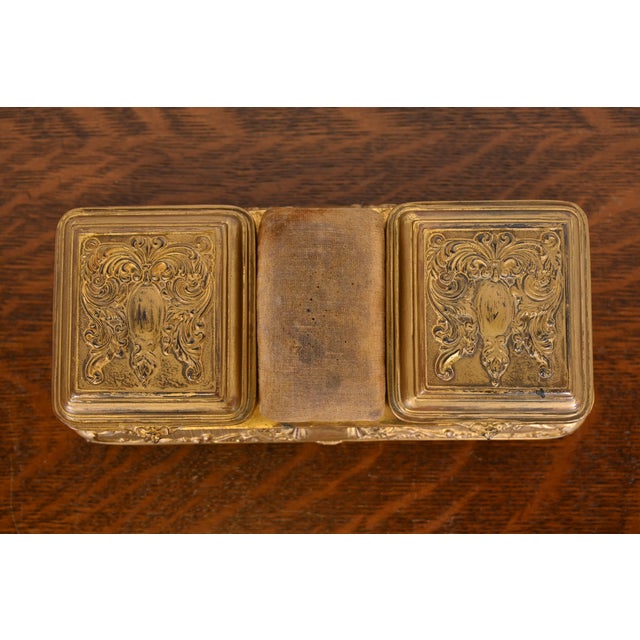 Late 19th Century Tiffany & Co. Style Antique French Repousse Bronze Doré Jewelry Box For Sale - Image 5 of 12