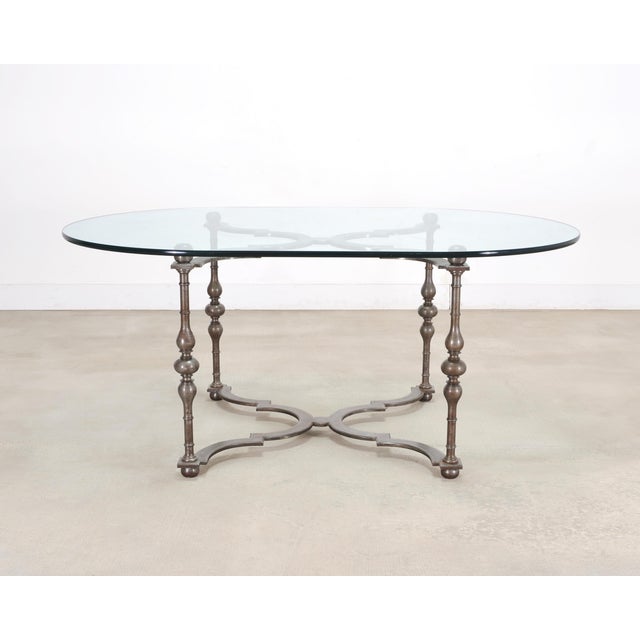 Formations Iron and Glass Baroque-Style Dining Center Table For Sale - Image 11 of 18