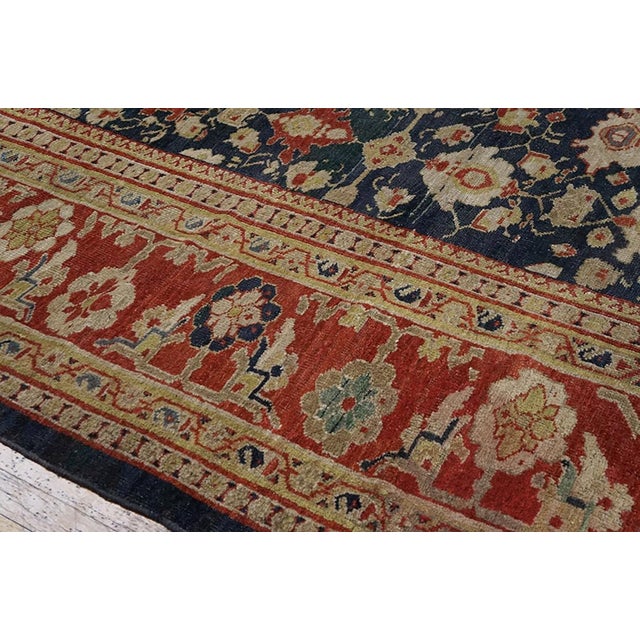 19th Century Decorative and Delightful of Perfect Combination Color Antique Persian Sultanabad Rug For Sale - Image 5 of 7
