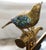Brass Maitland- Smith Glass and Granite Topped Drink Table With Brass and Mother of Pearl Bird For Sale - Image 8 of 10