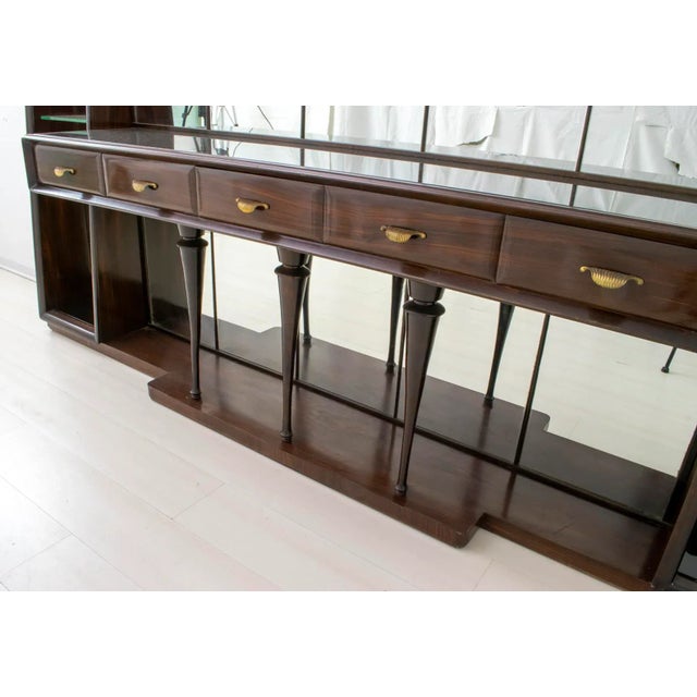 Walnut Sideboard with Mirrors by Guglielmo Ulrich for Ar.Ca, 1940s For Sale - Image 6 of 13