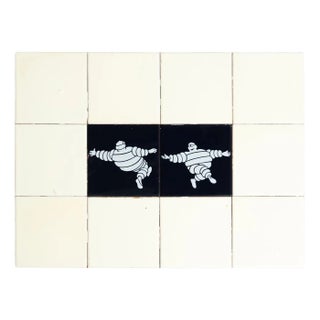 Vintage Michelin Man Tiles, 1960s, Set of 12 For Sale