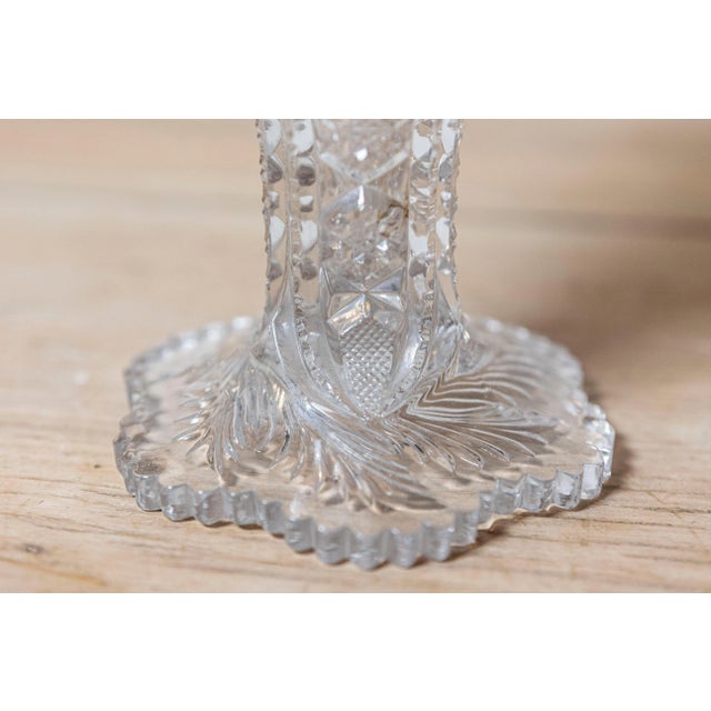 American Brilliant Cut Glass Trumpet Vase, Late 19th–Early 20th Century For Sale - Image 4 of 5