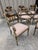 Beautiful set of hand painted custom made rare English Regency Style dining chairs.