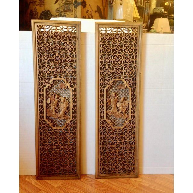Chinese Carved Wall Panels a Pair Chairish