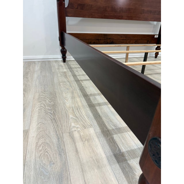 Ethan Allen British Classic Collection King Size Poster Bed.High Quality American Made King Size Bed with Spiral Carved...