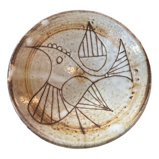 Ceramic Bowl on Base from Atelier Dieulefit, 1950s For Sale