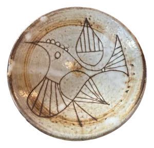 Ceramic Bowl on Base from Atelier Dieulefit, 1950s