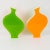 Villeroy & Boch Villeroy and Boch Orange and Green Plexiglass or Lucite Vase, 1990s - A Pair For Sale - Image 4 of 11