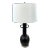 Modern Matte Black Amphora Style Table Lamp For Sale