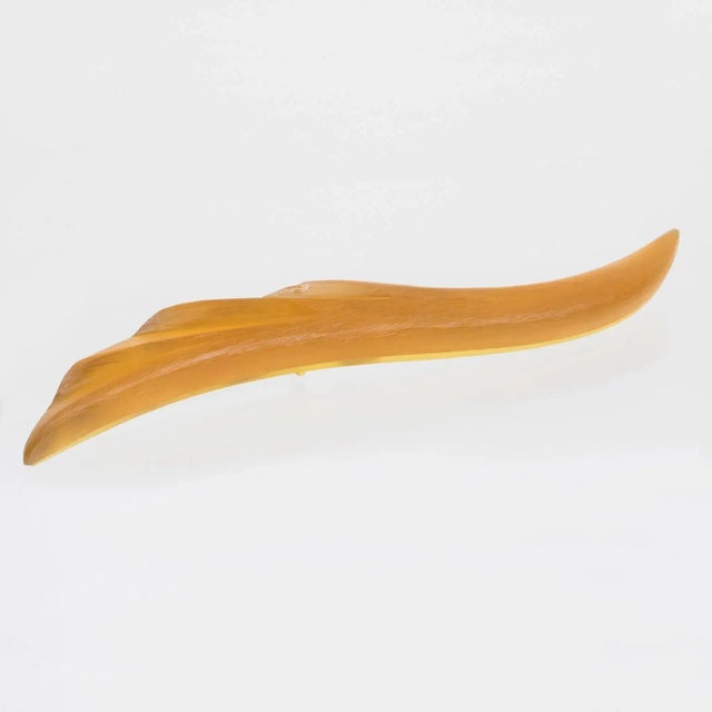Plastic Migeon and Migeon Paris Oversized Orange Resin Pin Brooch For Sale - Image 7 of 7