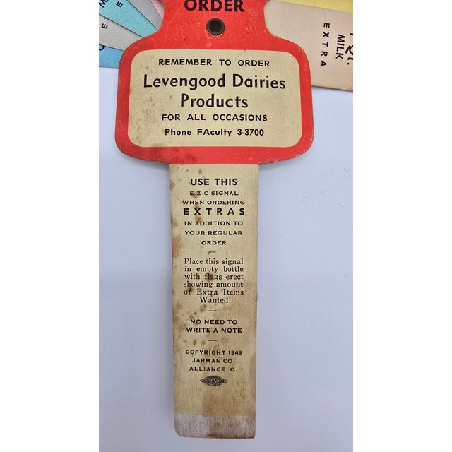 Vintage Levengood Dairies Milk Extra Order Tool e.z.c Signal For Sale In Philadelphia - Image 6 of 7