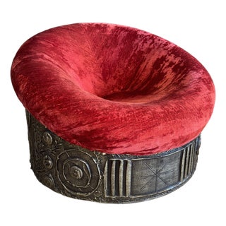 Adrian Pearsall “Goop” Brutalist Drum Chair For Sale