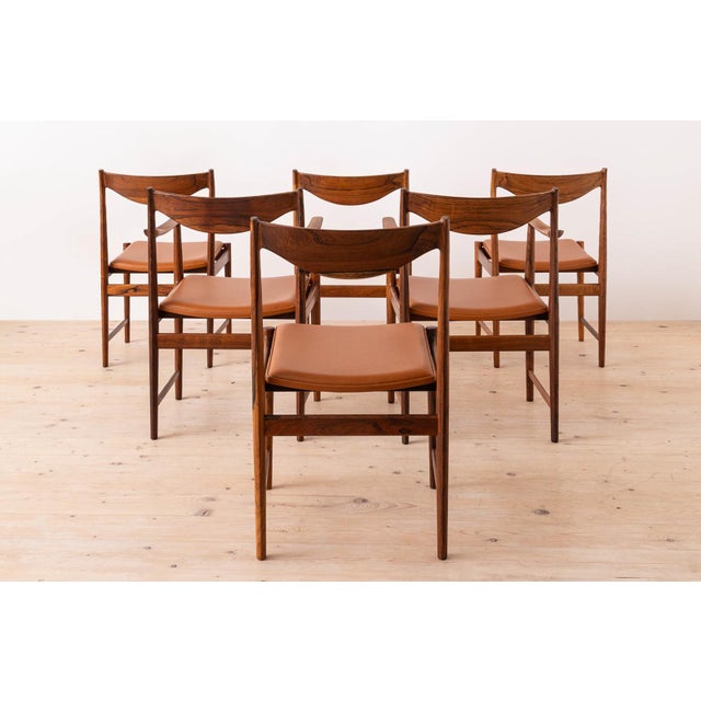 Torbjørn Afdal Darby Extendable Dining Table and Chairs byTorbjørn Afdal, Norway 1960s, Set of 7 For Sale - Image 4 of 18