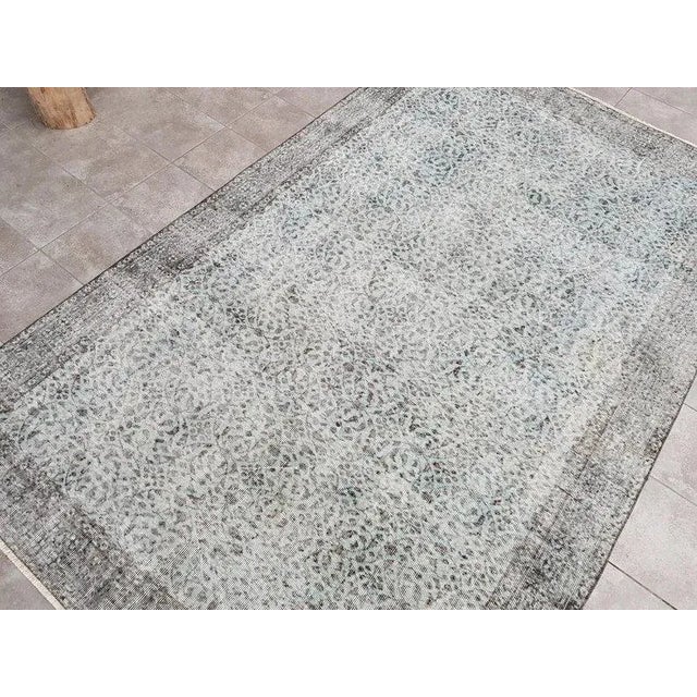 1960s Light Blue Vintage Anatolian Carpet For Sale - Image 4 of 10