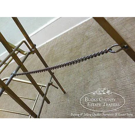 Mid Century Vintage Italian Brass Folding Collapsible Easel Magazine Stand For Sale - Image 11 of 13