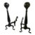 Antique Cast Iron Federal Style Andirons—A Pair For Sale