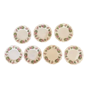 1980’s Brambledown Dessert Plates, Made in England- Set of 7