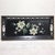 Black Mid Century Toleware Floral Tray Bar Cart Sever Black Oblong For Sale - Image 8 of 15