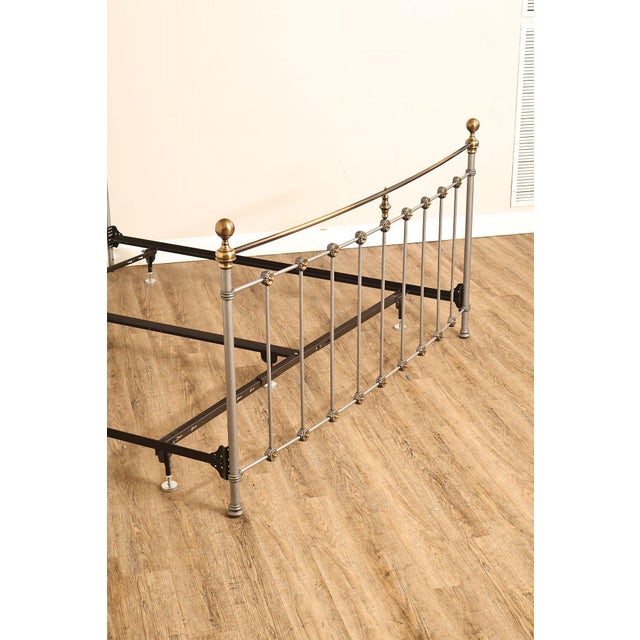 Early 21st Century Contemporary Iron And Brass King Size Metal Bed Frame For Sale - Image 5 of 18